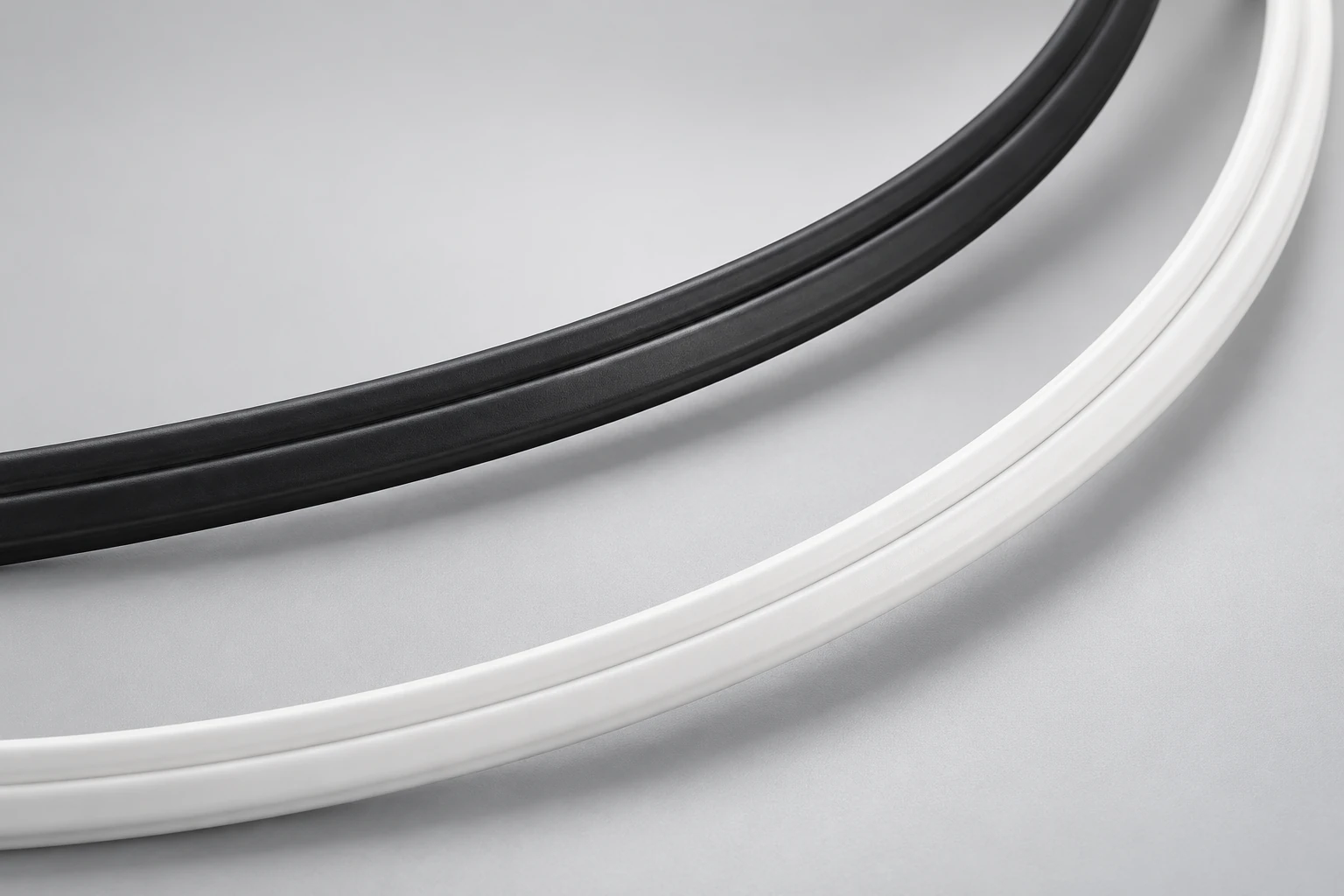 Black and white FTTH drop cable surface illustration