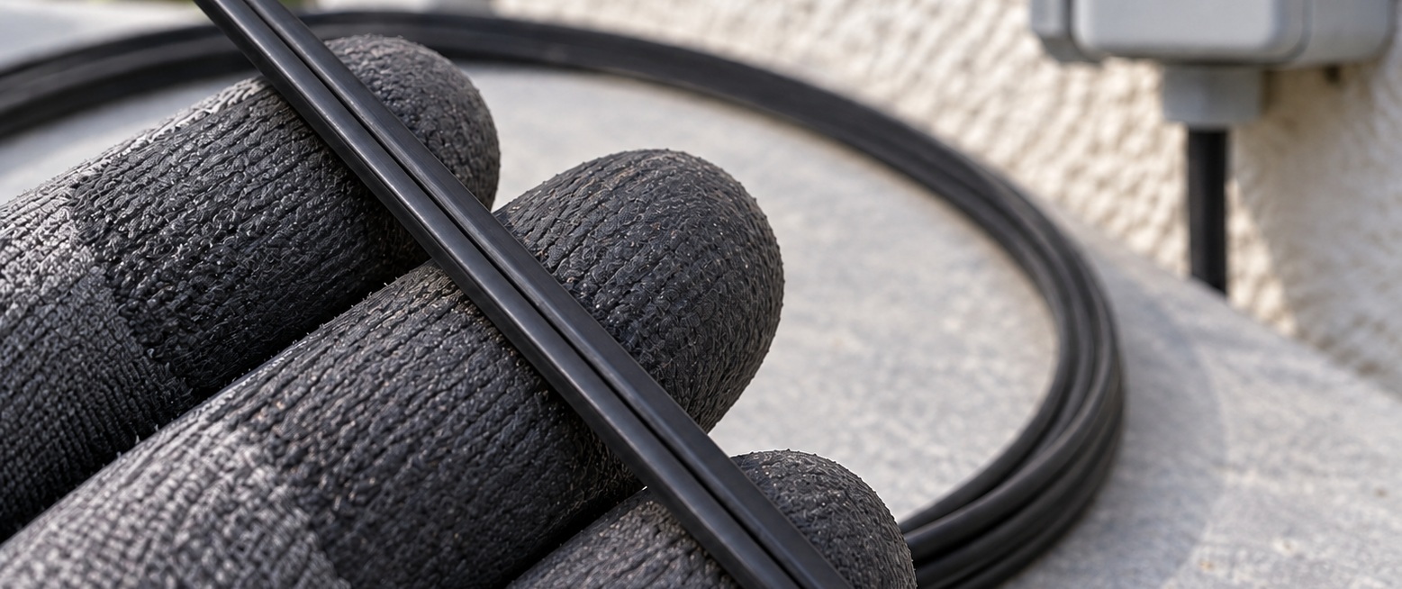 Illustration of outdoor self-supporting drop cable