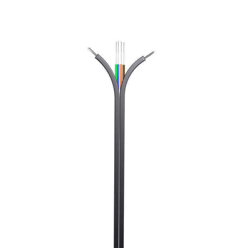 4-core indoor drop cable construction illustration