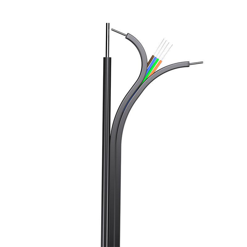 4-core outdoor drop cable construction illustration