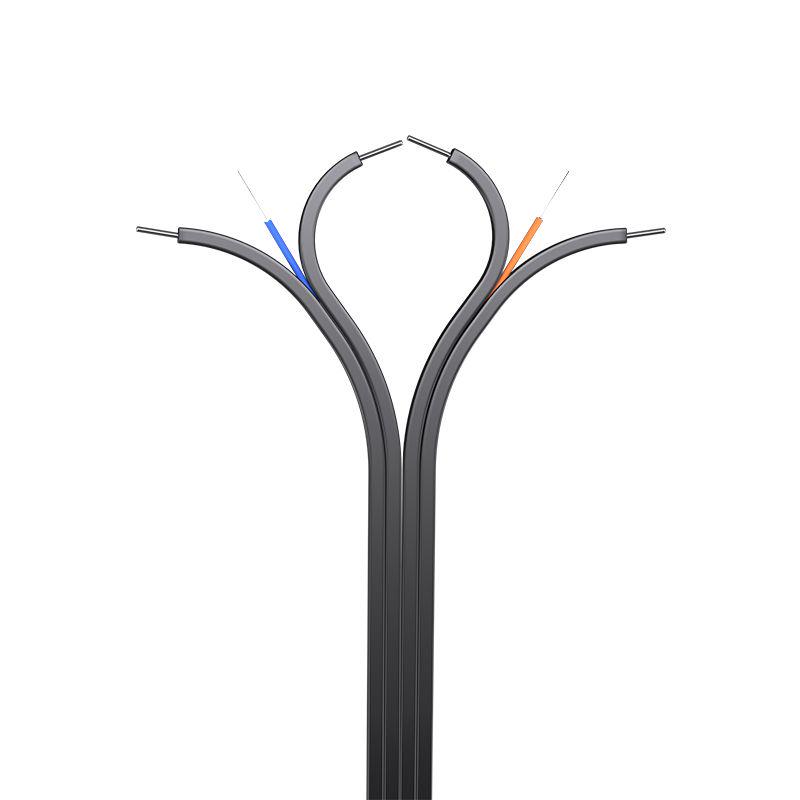 2-core indoor split-type drop cable construction illustration